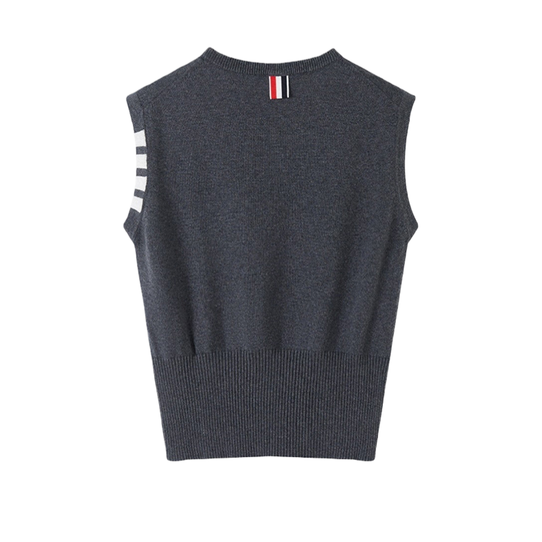 Four-Bar Knit Sweater Vest | Thom Browne