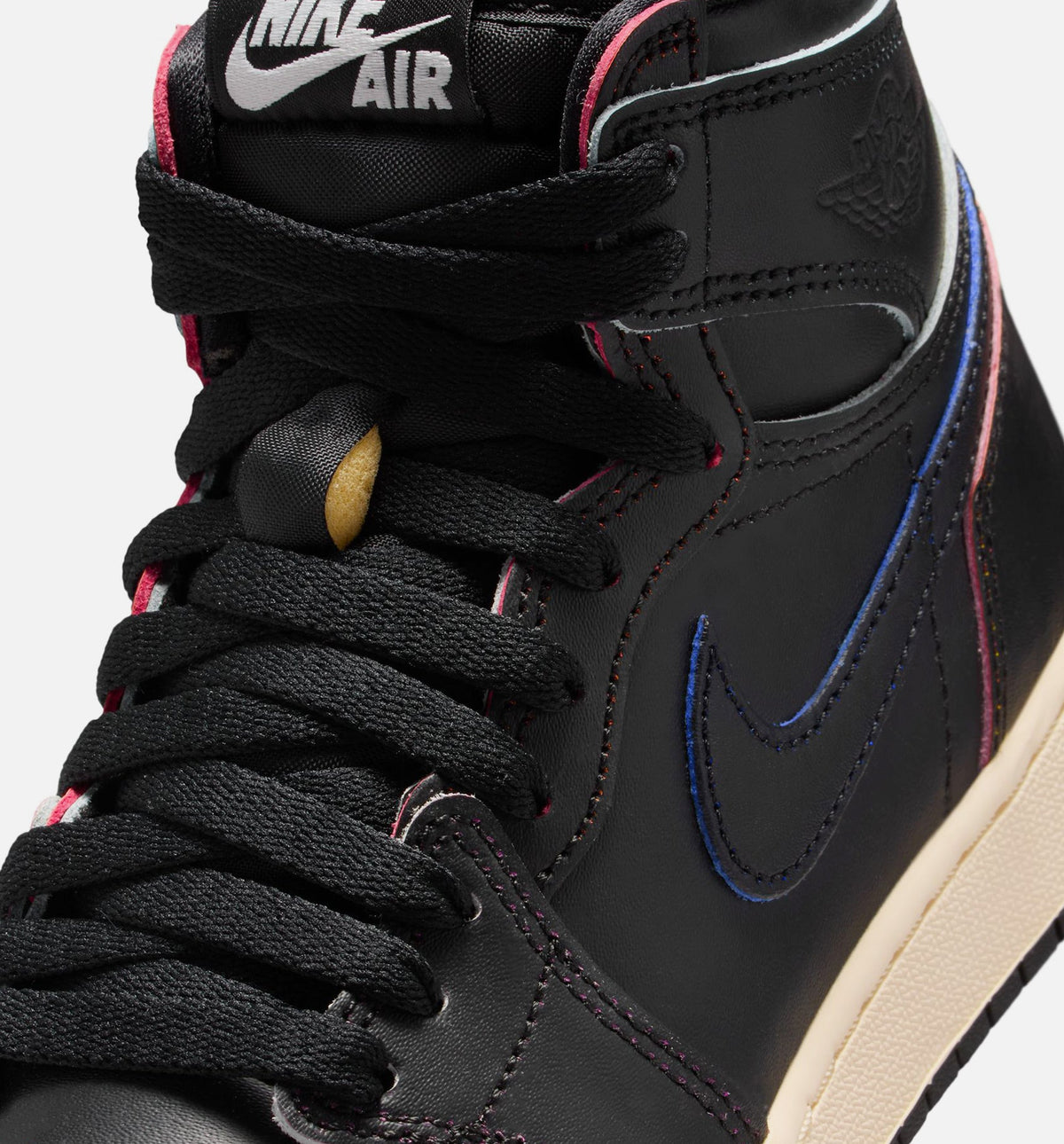 Air Jordan 1 Retro High OG Black and Muslin Grade School Lifestyle Shoe – Black/Black/Muslin