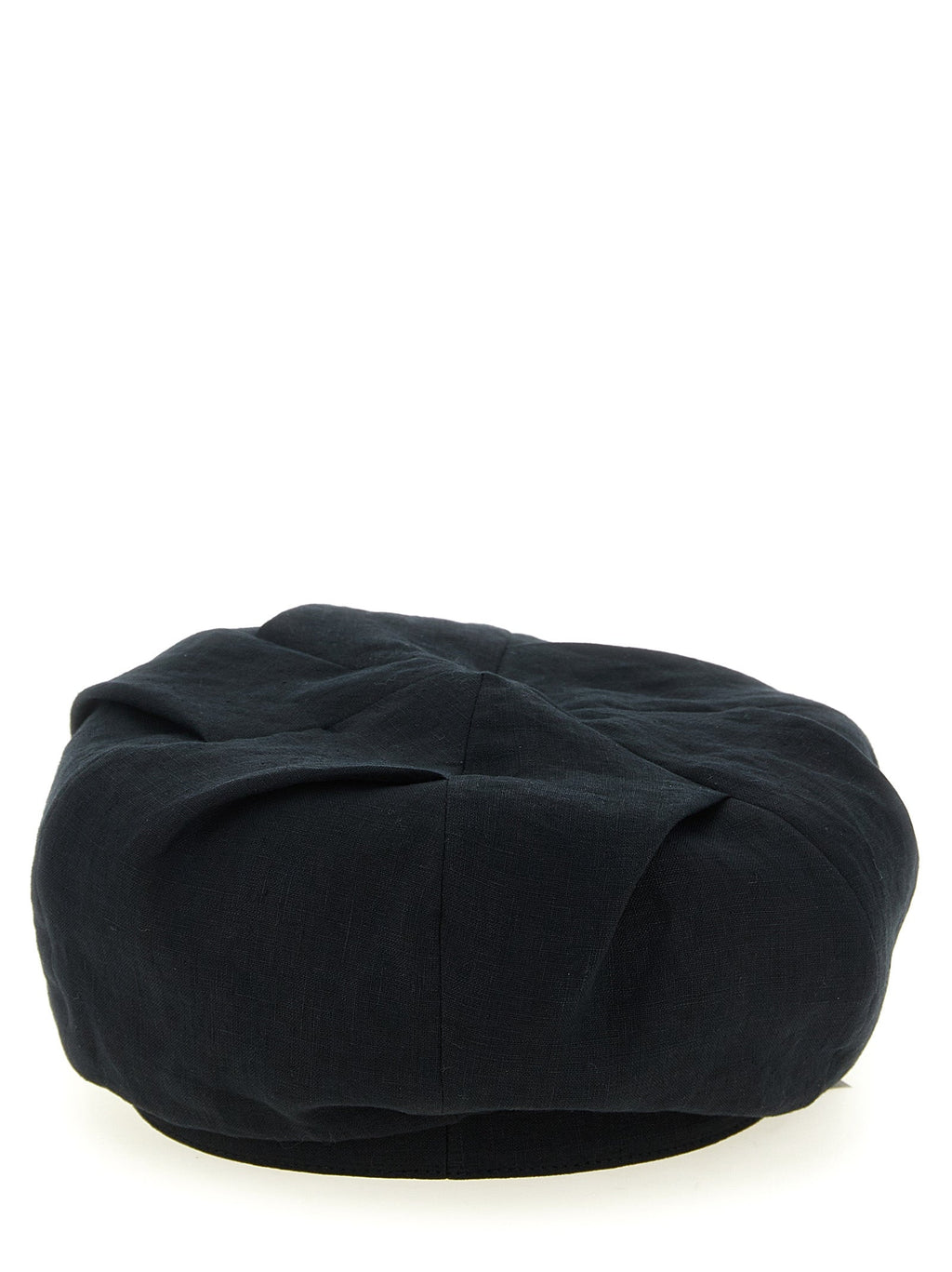Yohji Yamamoto Black Linen Flat Cap