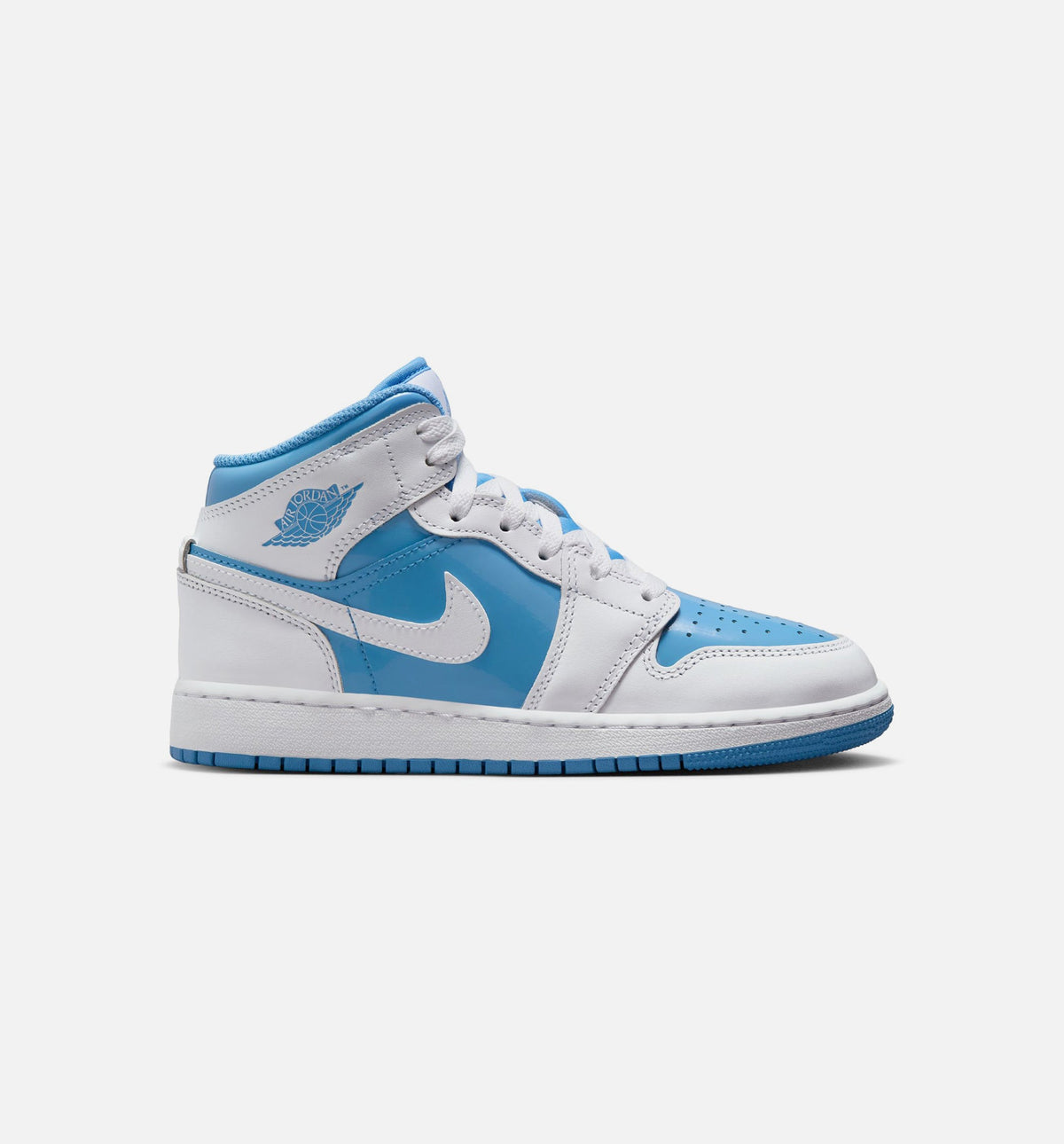 Air Jordan 1 Mid Legend Blue Grade School Shoes - White / Legend Blue