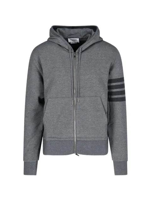 Thom Browne classic Loopback 4-Bar zip-up hoodie