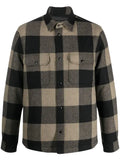 Woolrich plaid-check quilted shirt jacket