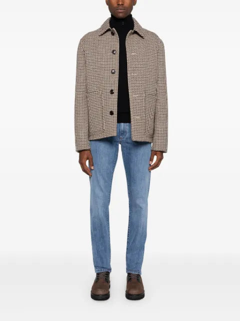 Zegna Black Oasi Cashmere Zip Mock Neck Sweater