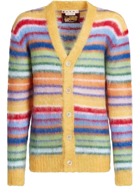 Marni striped buttoned-up cardigan