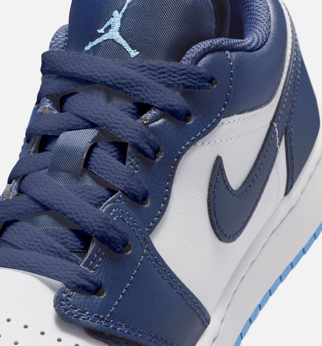 Air Jordan 1 Low Grade School Shoes – Midnight Navy / University Blue / White