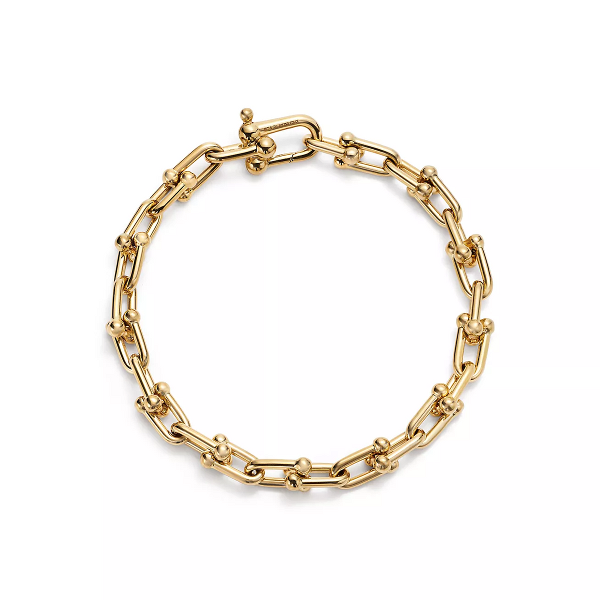TIFFANY HARDWEAR SMALL LINK 26 MOTIF GOLD BRACELET