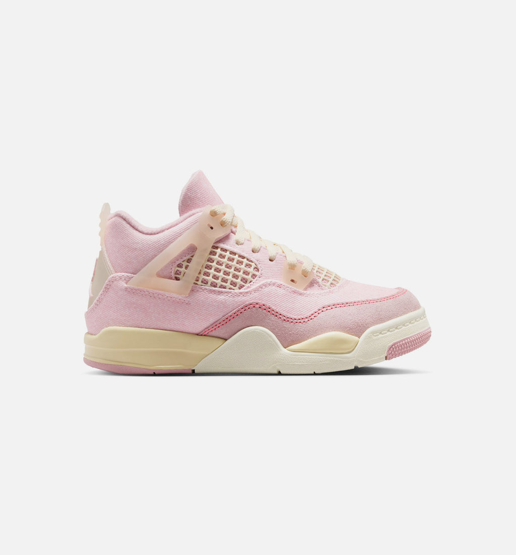 Air Jordan 4 Retro Pink Pearl & Iced Carmine Preschool Shoes