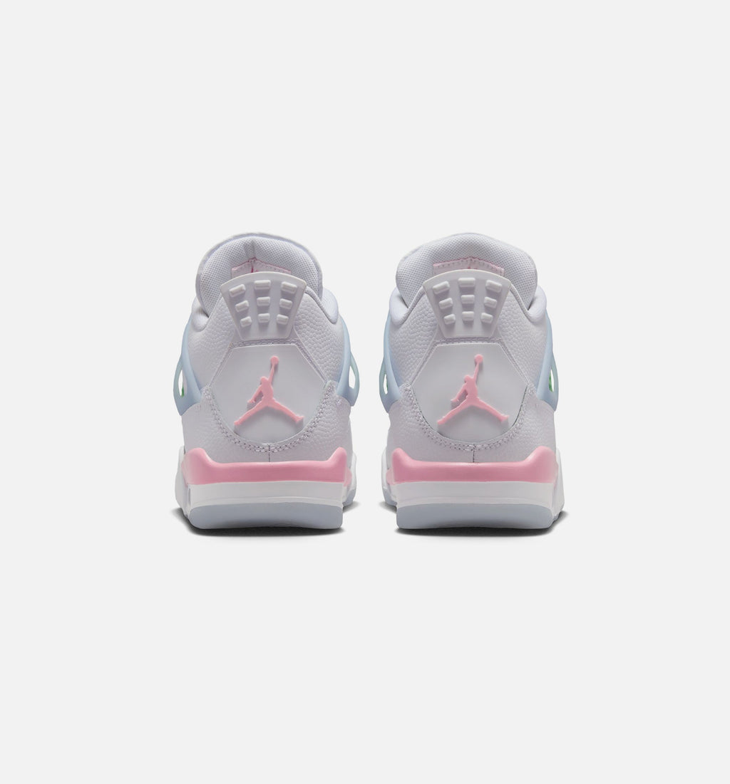 Air Jordan 4 Retro Medium Soft Pink Kids' Shoes - White/Pink/Blue