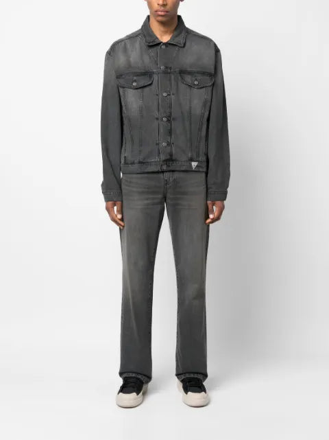 GUESS USA logo-patch denim jacket