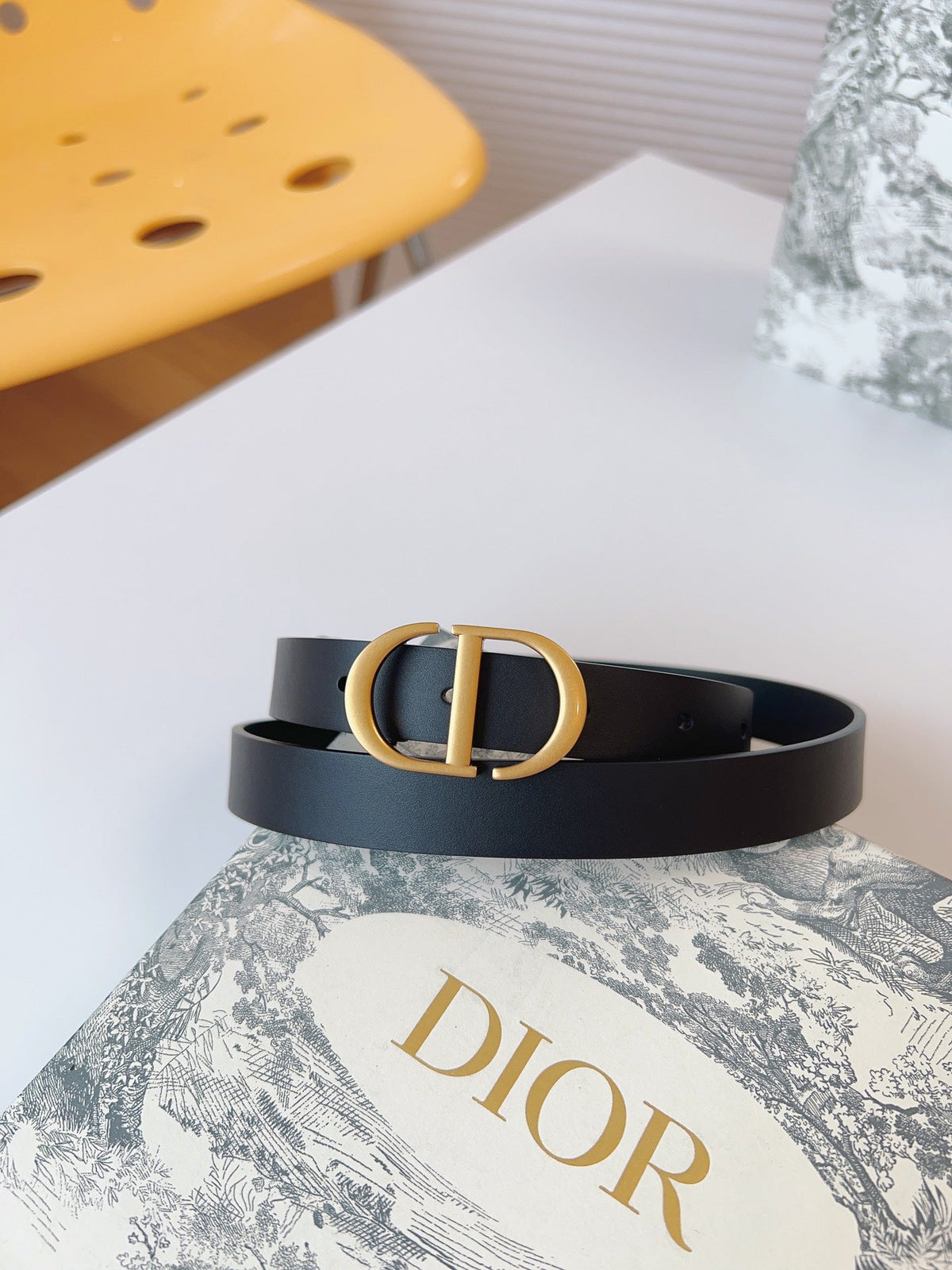 DIOR 25S BELT 20 MM IN BLACK CALFSKIN 613184