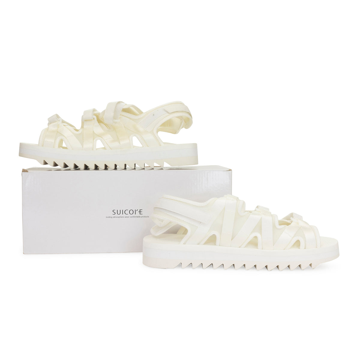 SILICON SANDALE - COLLABORATED WITH SUIC WHITE SANDALS