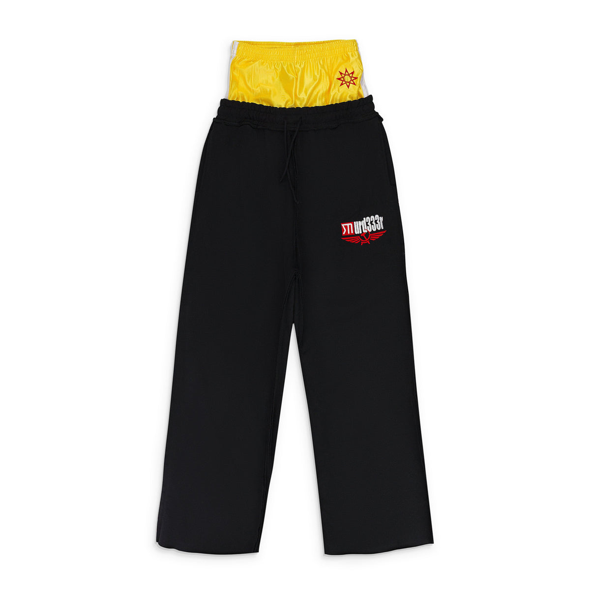 GREEDY UNIT x MURD333R.FM BLACK CAMO SWEATSHORTS