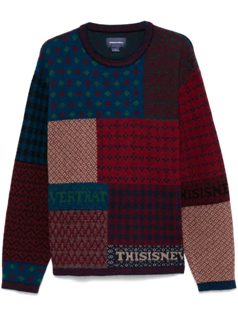 This Is Never That Block Knit sweater