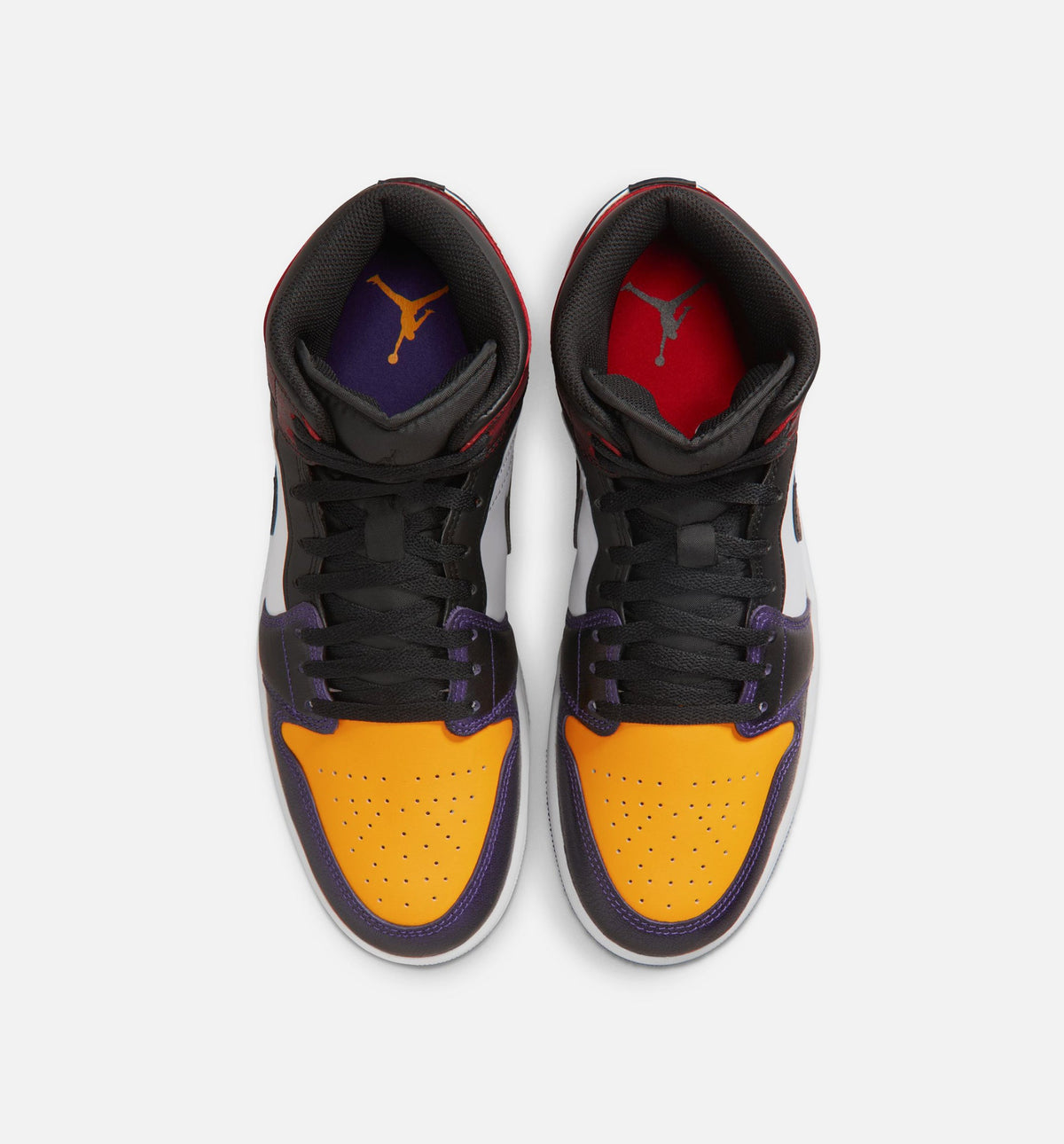 Air Jordan 1 Mid SE Men's Shoes - True Red / White / Court Purple / Black