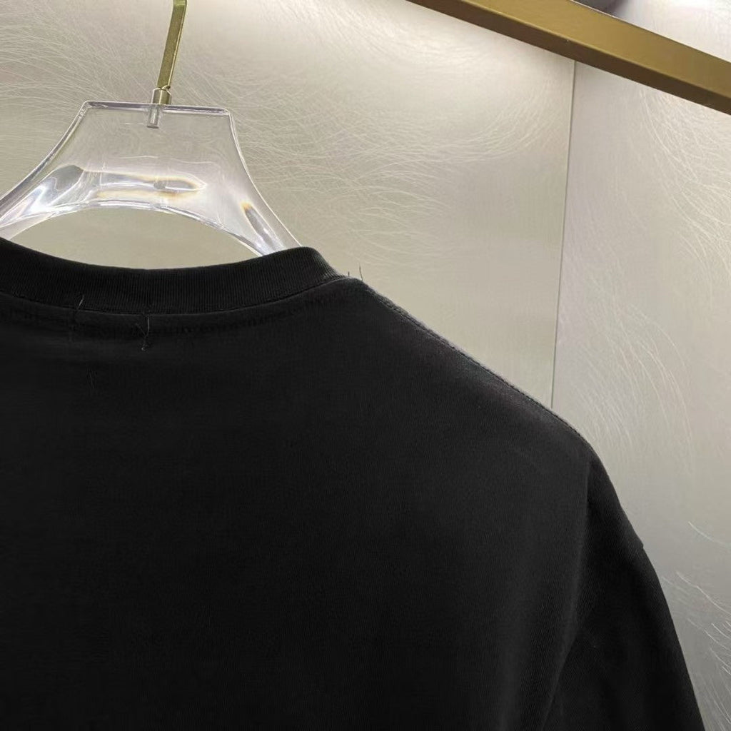 Amiri Los Angeles Line‑Art Monogram Front Graphic Crew‑Neck Short‑Sleeve T‑Shirt