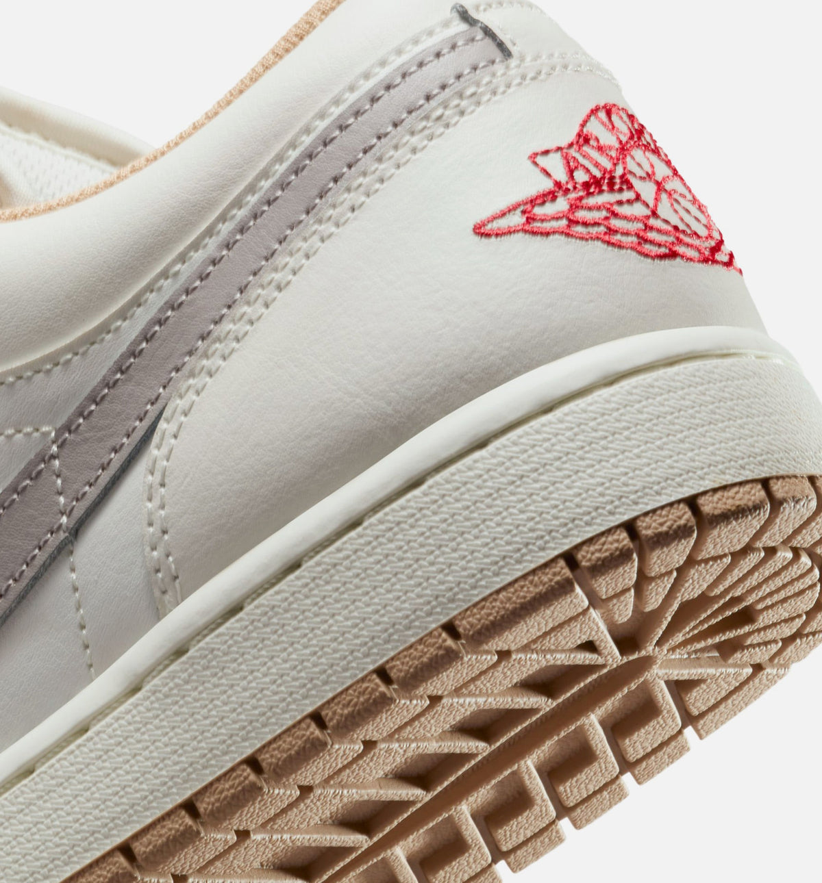 Air Jordan 1 Low Men's Shoes - Sail / Fire Red / College Grey / Hemp