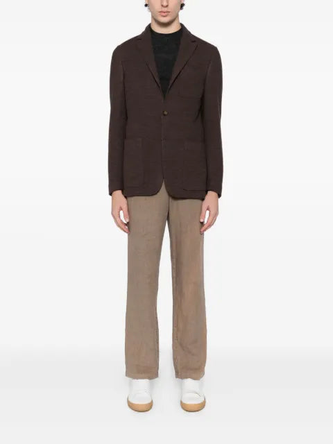 Canali single-breasted knitted blazer