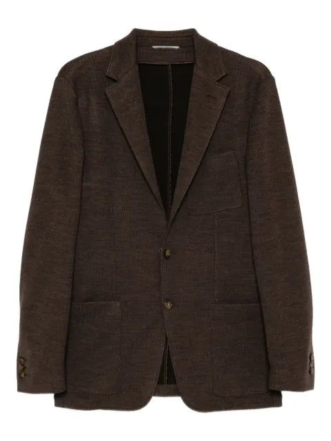 Canali single-breasted knitted blazer