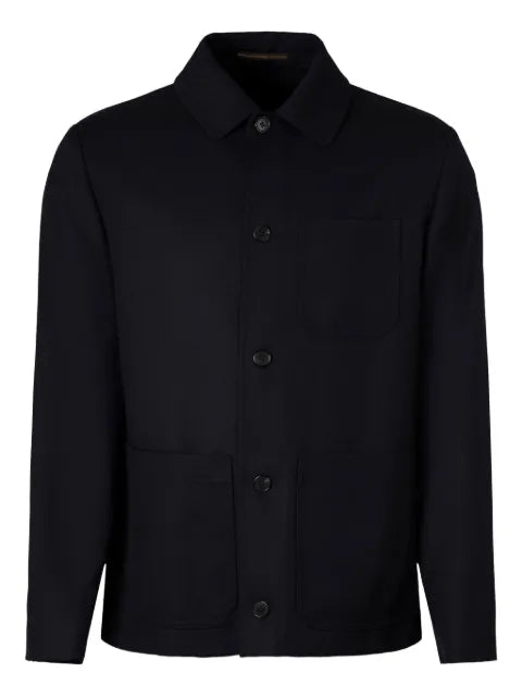 slowear button-fastening shirt jacket