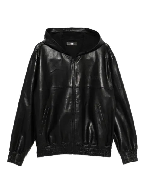 AMIRI leather zip jacket