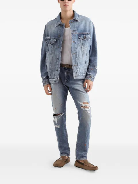 Dolce & Gabbana distressed denim jacket