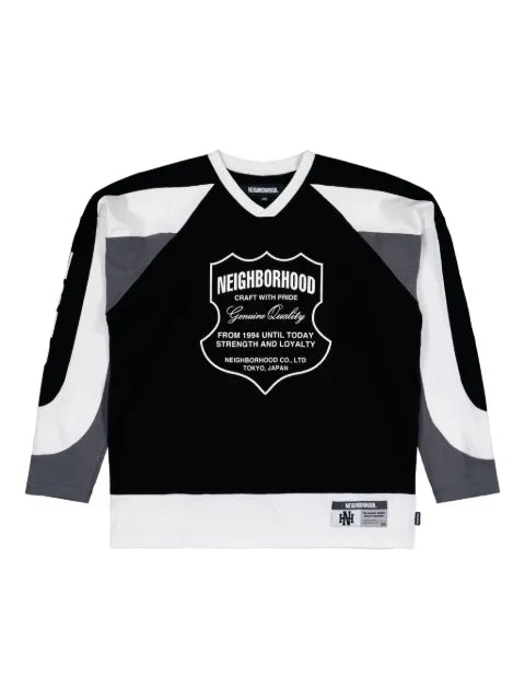 Neighborhood long-sleeved printed-logo sweatshirt