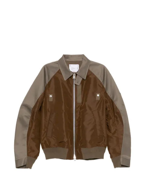 sacai two-way zip fastening jacket