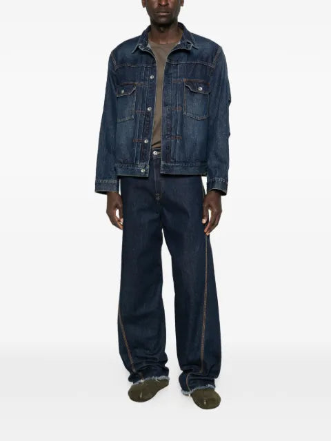 sacai flap-pocket denim jacket