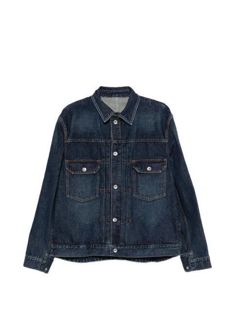 sacai flap-pocket denim jacket