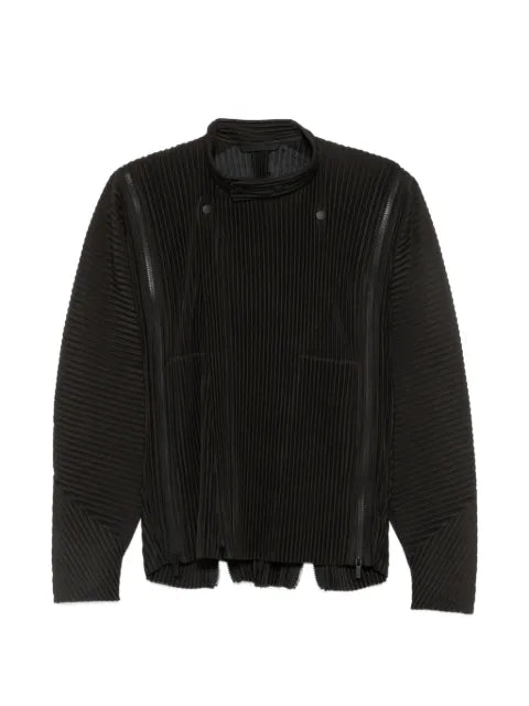 Homme Plissé Issey Miyake pleated-texture zip-fastening jacket