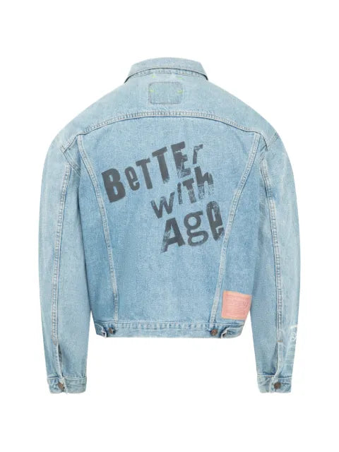 Better with Age  Blanche graphic-print denim jacket