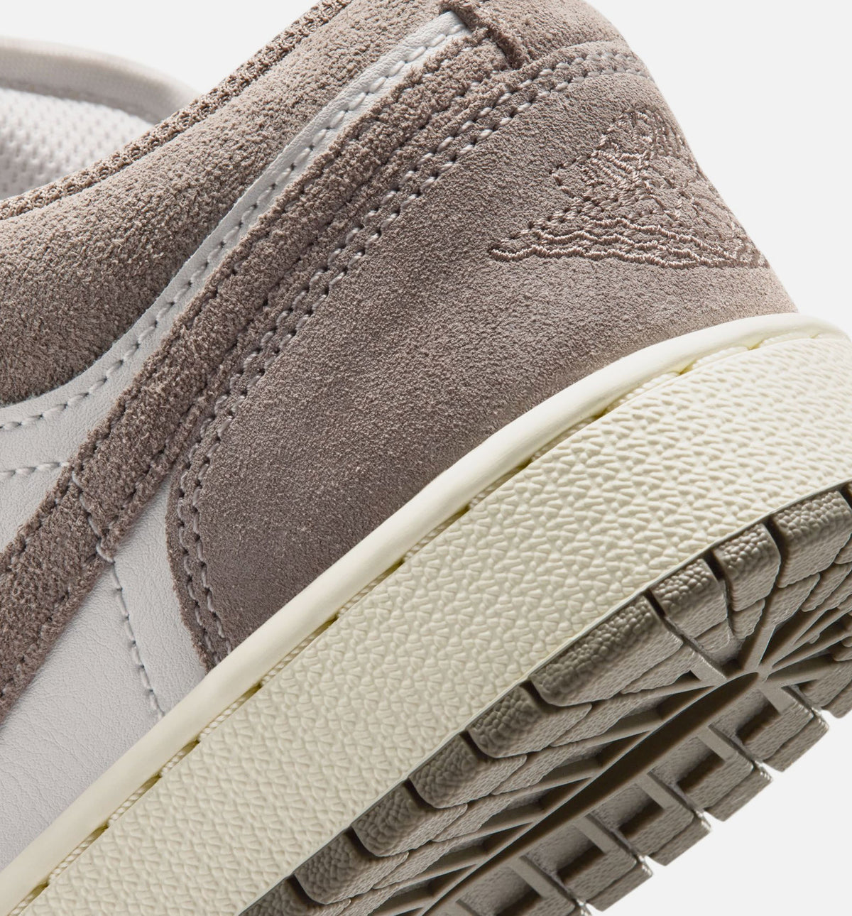 Air Jordan 1 Low Grade School Shoes - Olive Grey / Enigma Stone / Summit White