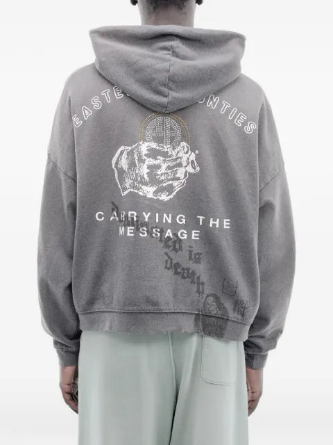 Paly Carrying The Message distressed hoodie