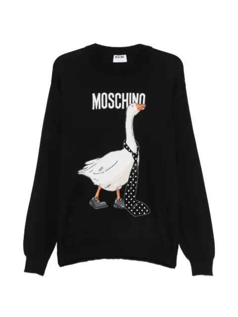 Moschino goose-intarsia sweater