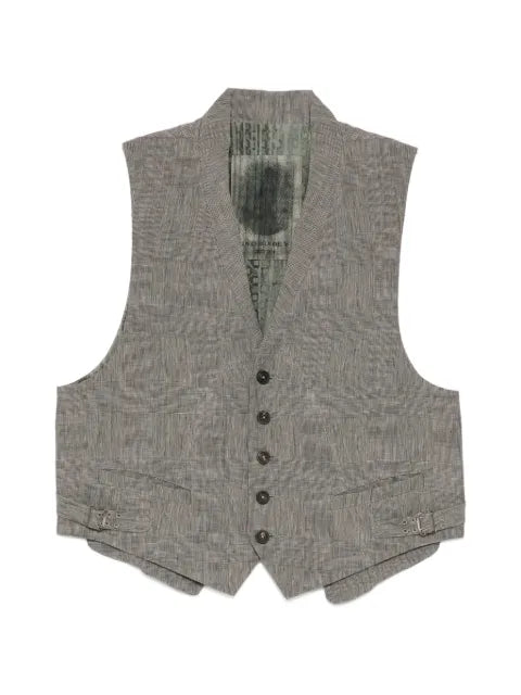 Ziggy Chen checked waistcoat