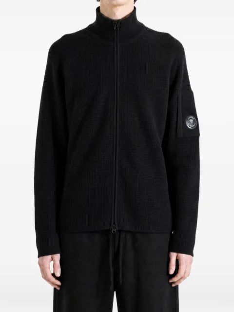 C.P. Company lens-detail zip-up cardigan
