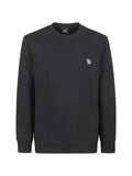 Paul Smith black cotton embroidered Zebra-logo sweatshirt