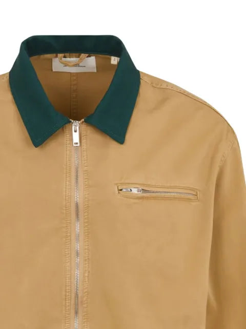 Les Deux zip-up contrast-collar jacket