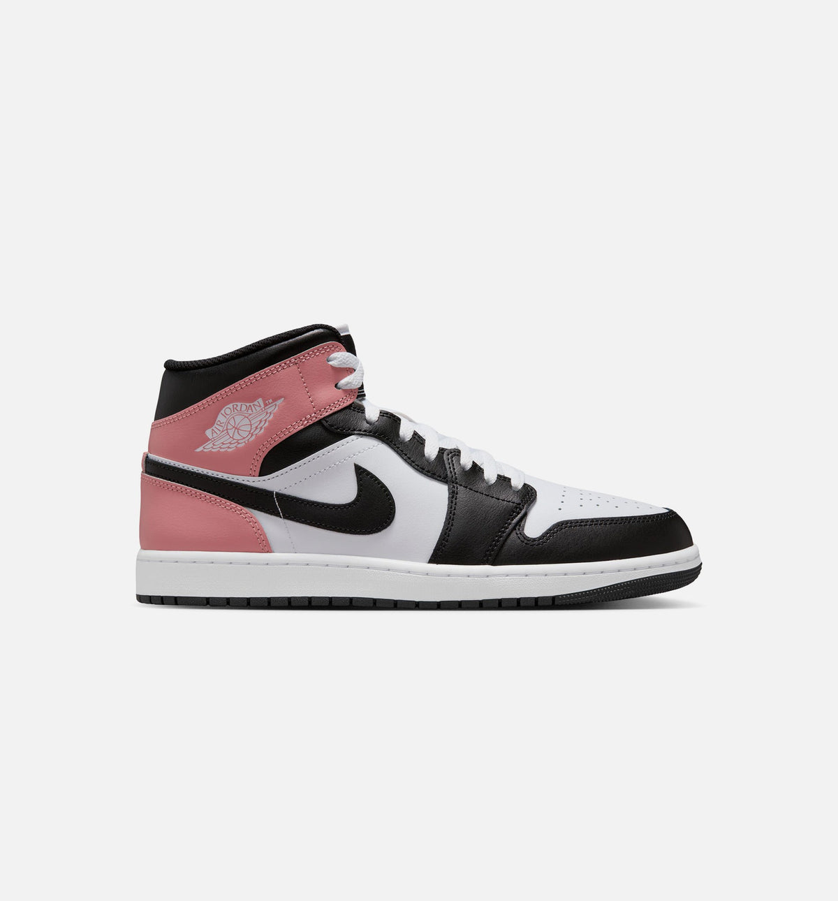 Air Jordan 1 Mid Men's Shoes - White / Rust Pink / Black