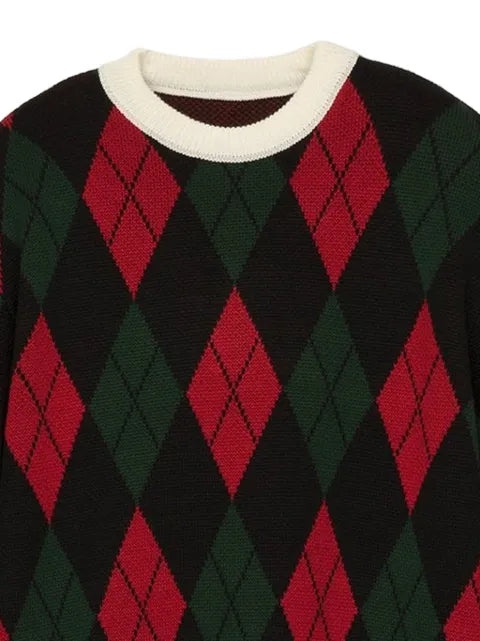 LC23 Rombo argyle sweater