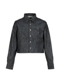 Rivet & Hide cropped denim shirt jacket