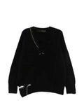 Isabel Benenato V-neck distressed sweater