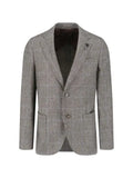 Lardini check-pattern wool blazer