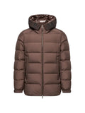 Moncler logo-print hooded puffer jacket
