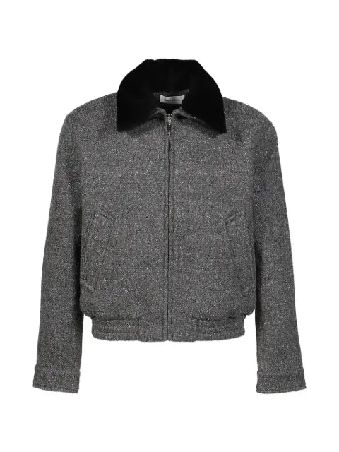 Ernest W. Baker tweed shearling-collar jacket