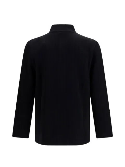 Lardini ribbed-knit stand-collar jacket