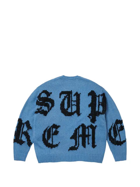 Supreme cross-stitch logo sweater