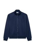 Lacoste monogram-print zip-up sweater