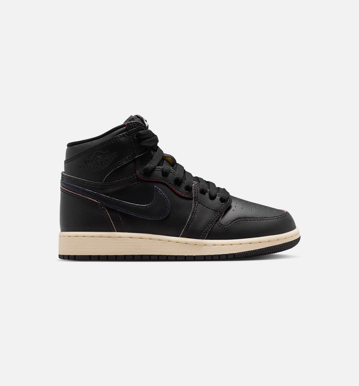 Air Jordan 1 Retro High OG Grade School Shoes - Black / Muslin