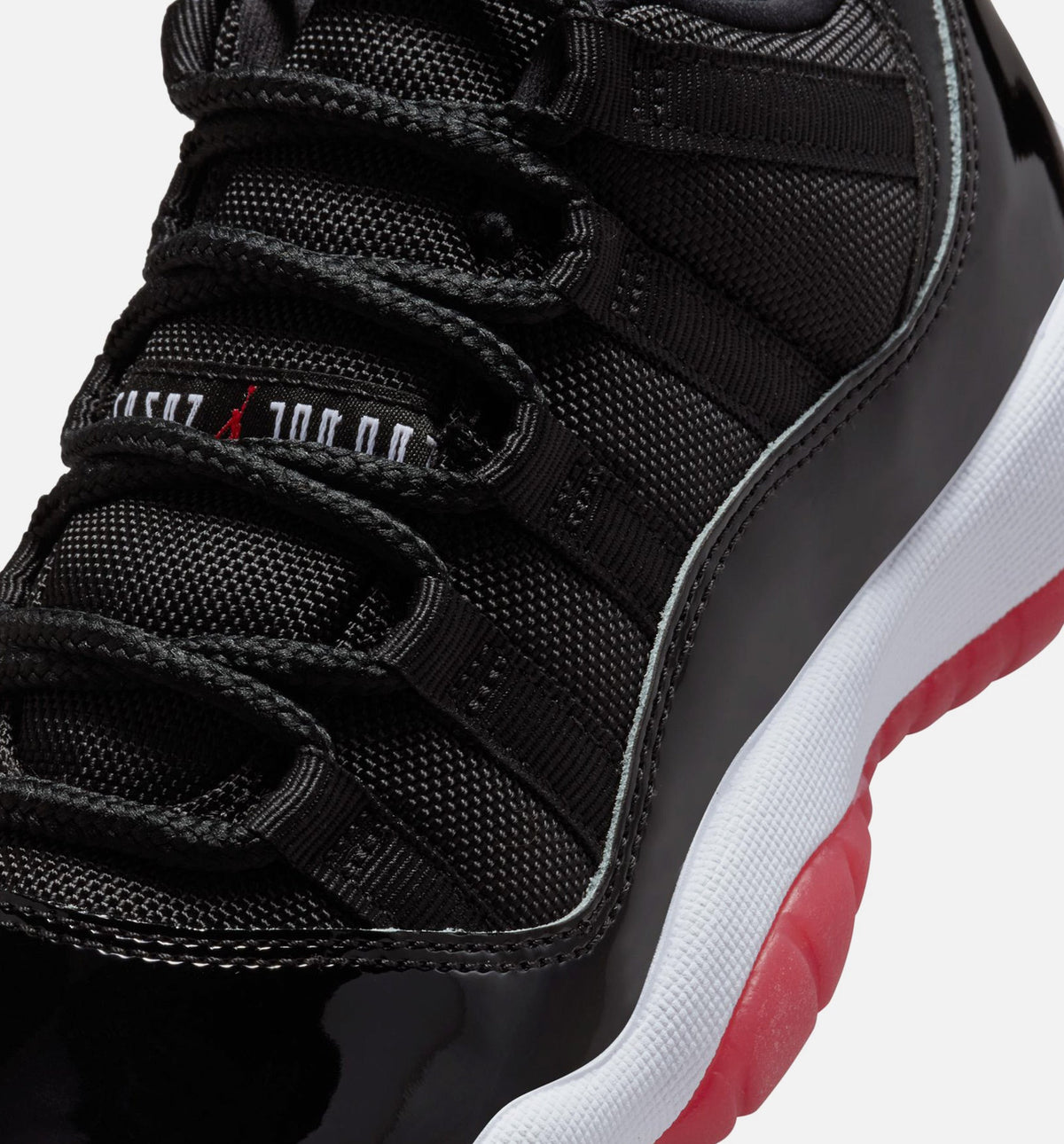 Air Jordan 11 Retro Bred Grade School Lifestyle Shoes - Black/Varsity Red/White